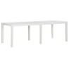 Table de jardin 220x90x72 cm PP Blanc 
