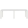Table de jardin 220x90x72 cm PP Blanc 