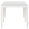 Table de jardin 220x90x72 cm PP Blanc 