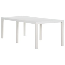 Table de jardin 220x90x72 cm PP Blanc 