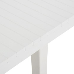 Table de jardin 220x90x72 cm PP Blanc 