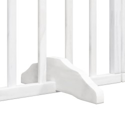 Barrière pour chien porte pliable 8panneaux blanc bois peuplier 