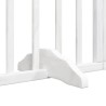 Barrière pour chien porte pliable 8panneaux blanc bois peuplier 