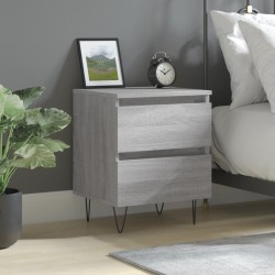 Table de chevet sonoma gris 40x35x50 cm bois d’ingénierie 