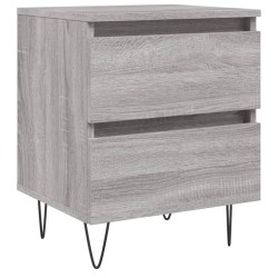 Table de chevet sonoma gris 40x35x50 cm bois d’ingénierie 