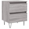 Table de chevet sonoma gris 40x35x50 cm bois d’ingénierie 