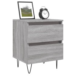 Table de chevet sonoma gris 40x35x50 cm bois d’ingénierie 
