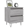 Table de chevet sonoma gris 40x35x50 cm bois d’ingénierie 