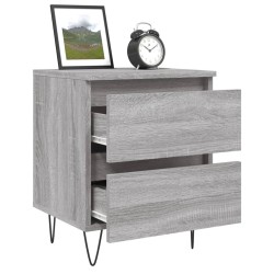 Table de chevet sonoma gris 40x35x50 cm bois d’ingénierie 