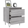 Table de chevet sonoma gris 40x35x50 cm bois d’ingénierie 
