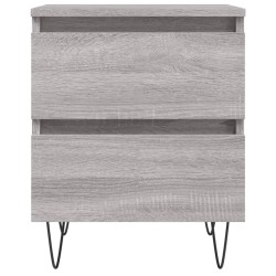 Table de chevet sonoma gris 40x35x50 cm bois d’ingénierie 