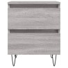 Table de chevet sonoma gris 40x35x50 cm bois d’ingénierie 