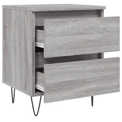 Table de chevet sonoma gris 40x35x50 cm bois d’ingénierie 