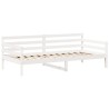 Lit de jour avec toit sans matelas blanc 90x200 cm bois massif 