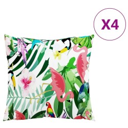 Coussins décoratifs lot de 4 Multicolore 60x60 cm Tissu 