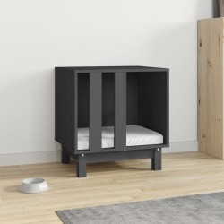 Niche pour chien Gris 50x40x52 cm Bois de pin massif 