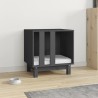 Niche pour chien Gris 50x40x52 cm Bois de pin massif 