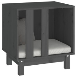 Niche pour chien Gris 50x40x52 cm Bois de pin massif 