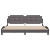 Cadre de lit sans matelas gris 200x200 cm similicuir 