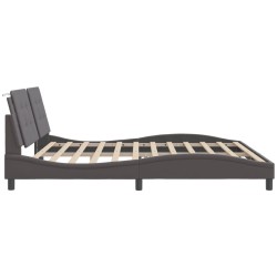 Cadre de lit sans matelas gris 200x200 cm similicuir 