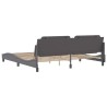 Cadre de lit sans matelas gris 200x200 cm similicuir 