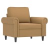 Fauteuil avec repose-pied Marron 60 cm Velours 