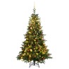 Sapin de Noël artificiel articulé 300 LED et boules 240 cm 