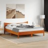 Cadre de lit sans matelas cire marron 200x200cm bois pin massif 