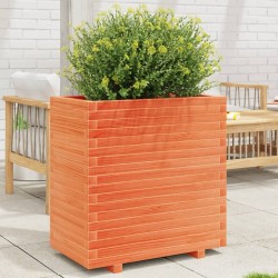 Jardinière cire marron 70x40x72,5 cm bois de pin massif 