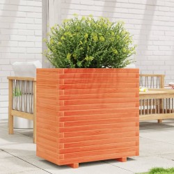 Jardinière cire marron 70x40x72,5 cm bois de pin massif 