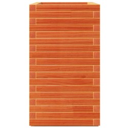 Jardinière cire marron 70x40x72,5 cm bois de pin massif 