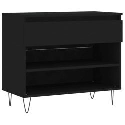 Armoire à chaussures Noir 70x36x60 cm Bois d'ingénierie 