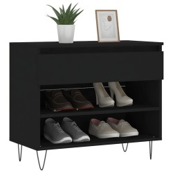 Armoire à chaussures Noir 70x36x60 cm Bois d'ingénierie 