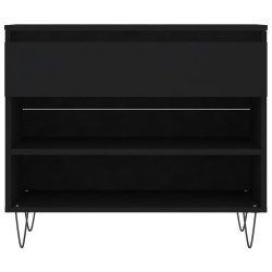 Armoire à chaussures Noir 70x36x60 cm Bois d'ingénierie 