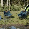Chaise de camping avec poche pliable lot de 2 motif de feuille 