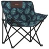 Chaise de camping avec poche pliable lot de 2 motif de feuille 