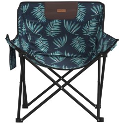 Chaise de camping avec poche pliable lot de 2 motif de feuille 