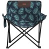 Chaise de camping avec poche pliable lot de 2 motif de feuille 