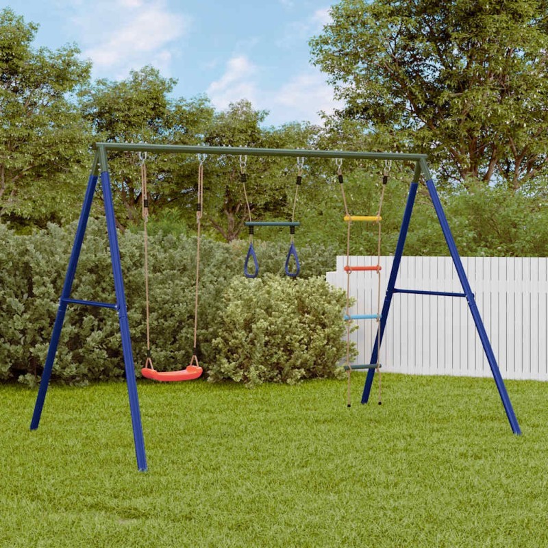 Jeu de balançoire extérieur avec balançoire trapèze et échelle 