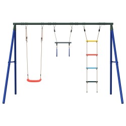 Jeu de balançoire extérieur avec balançoire trapèze et échelle 
