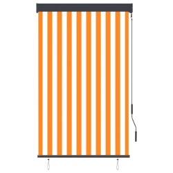Store roulant d'extérieur 100x250 cm Blanc et orange 