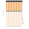 Store roulant d'extérieur 100x250 cm Blanc et orange 