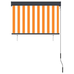 Store roulant d'extérieur 100x250 cm Blanc et orange 