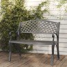 Banc de jardin 102 cm aluminium coulé noir 