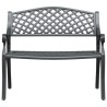 Banc de jardin 102 cm aluminium coulé noir 