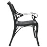 Banc de jardin 102 cm aluminium coulé noir 