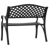 Banc de jardin 102 cm aluminium coulé noir 