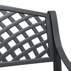 Banc de jardin 102 cm aluminium coulé noir 
