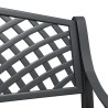 Banc de jardin 102 cm aluminium coulé noir 