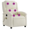 Fauteuil de massage inclinable crème velours 